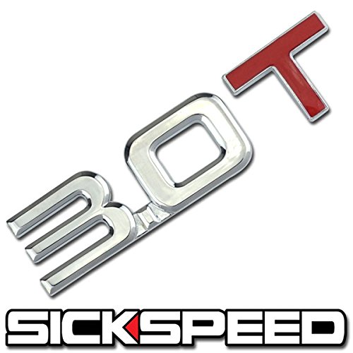 Chrome Red 3.0 T Metal Turbo Engine Race Motor Swap Emblem Badge Decal For Trunk for Ford Ranger