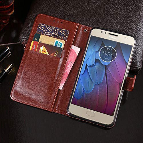 Lederhülle Für Motorola Moto G5S Plus – Mit Standfunktion, Kartenfach & Magnetverschluss