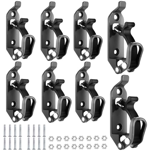 8Pcs Shovel Mount for Roof Rack Metal Rubber Clamp Mounting Brackets Durable Axe Holder Organizer Clamp Mount Kit for Roof Rack Boats Military Equipment and Tools (Black)