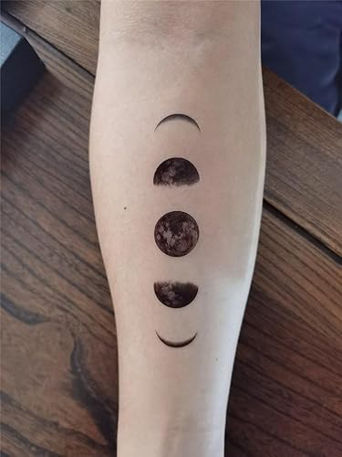 Miniatura 2 de SanerLian Pegatina de tatuaje de árbol de geometría negra, flecha de flecha temporal, tatuaje, impermeable, para hombres y mujeres, brazo, hombro,