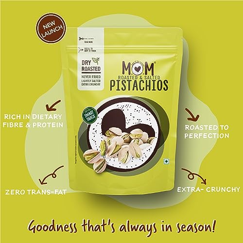 Image of MOM - Meal of the Moment, Roasted Pistachio, 39g / 48g (Pack of 6) - Rich source of fiber | High in Protein | Smart Snack | Dry Fruit