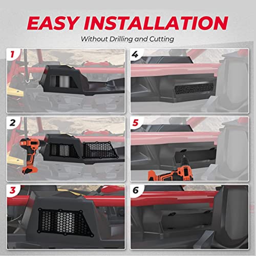 Kit de redução de ruído de entrada de ar ATV para Can Am Maverick X3 MAX X DS Turbo, kit de redução