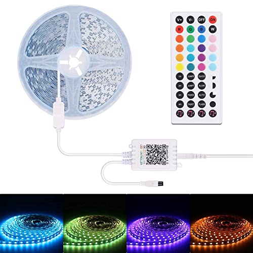 Image of 5050 10M 600Leds RGB 60leds /m SMD Non-Waterproof Color Changing Led Strips Light Kit +44 Key IR Remote+24V AC Power Supply for Home Lighting and Kitchen Decorative