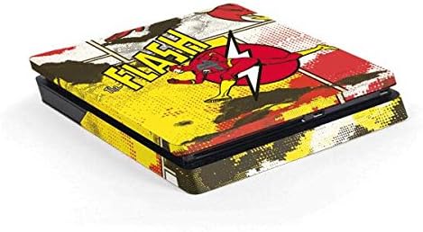 Skinit Decal Gaming Skin Compatible with PS4 Slim - Officially Licensed Warner Bros Flash Block Pattern Design