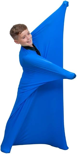 Sensory Sox Stretchy Body Socks Full-Body Wrap to Relieve Stress, Hyposensitivity Great for Boys, Girls with Autism, Anxiety (Small 47"x27", Blue)