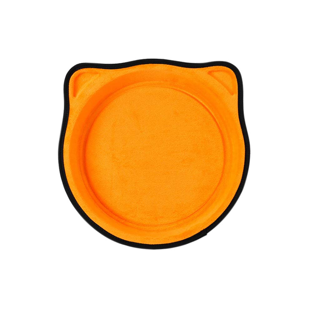 Abboard Cats Perch Bed Windowed Kitten Nest Space-Saving Seat with Suction Cup Orange