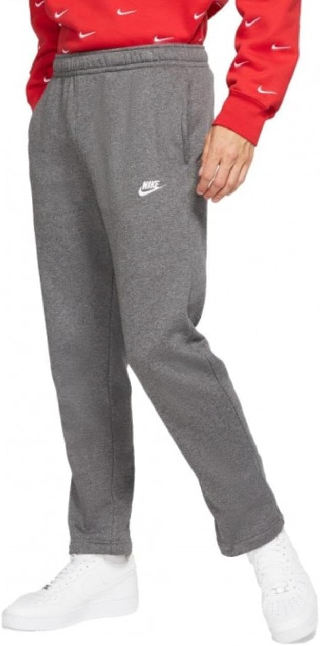 Nike M Nsw Club Pant Oh Bb Sport Trousers - Charcoal Heathr/Anthracite/(White), Small-T