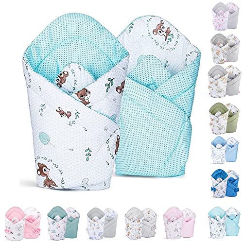 Baby Safe Coperta Fasciatoio Bambino, 100% Cotone Biologico Certificato OEKO-TEX, Copertine Avvolgenti per Neonati