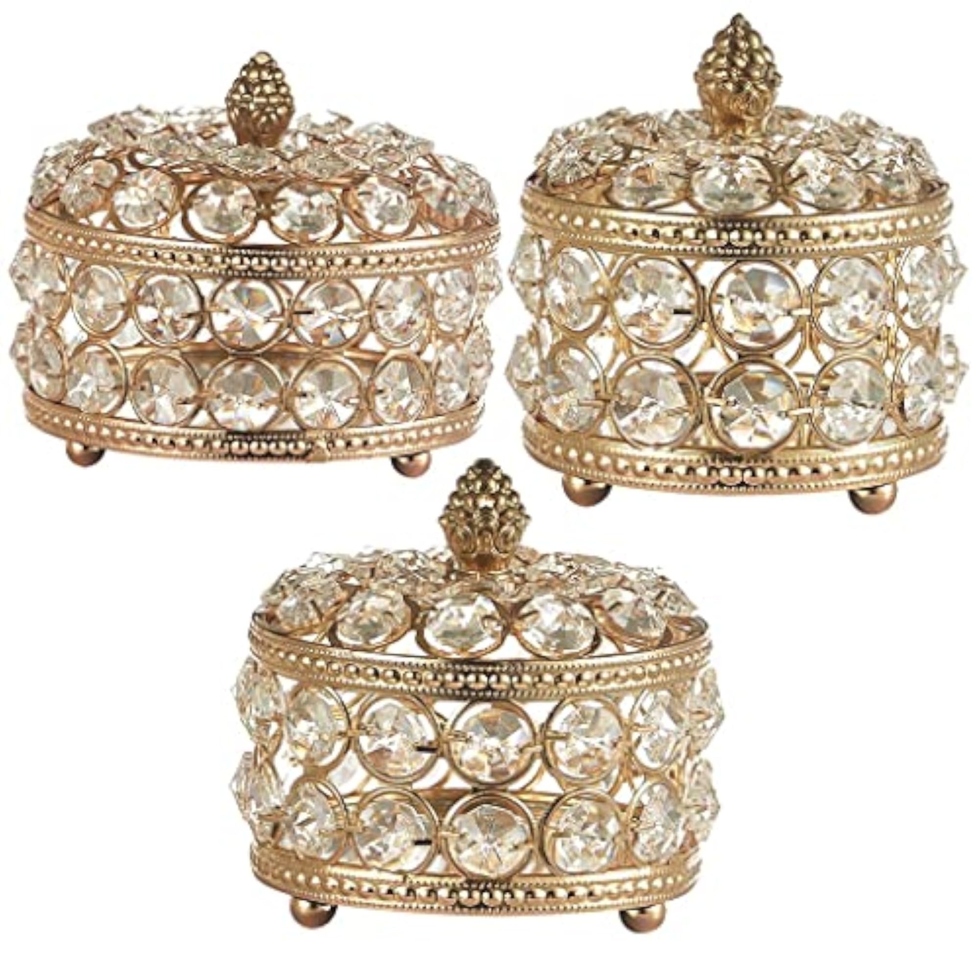 3PCS Makeup and Jewelry Storage Box Set