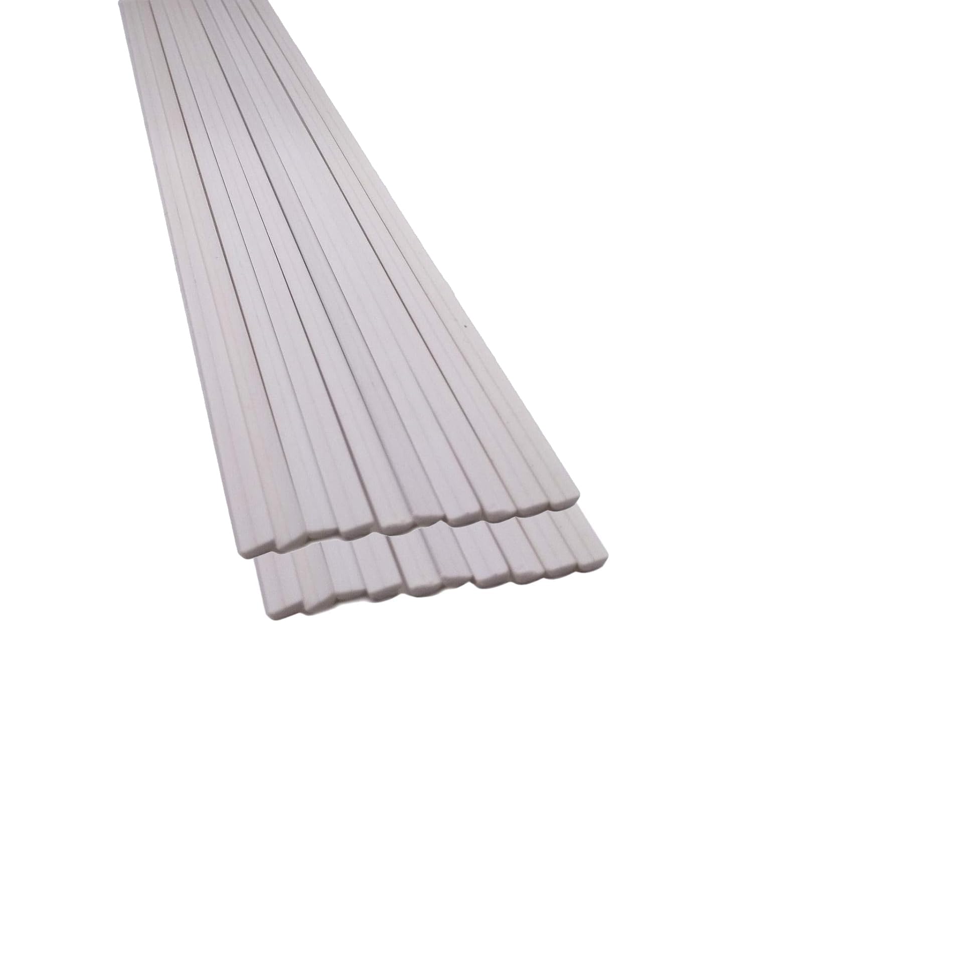 ABS Plastic Rods - 20 White Half Rounds -4