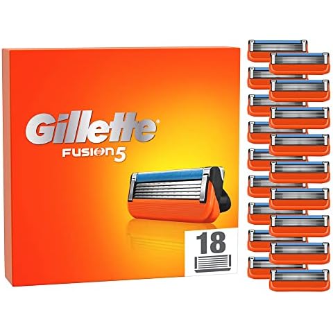 Gillette Fusion 5 Rasierklingen, 18 Ersatzklingen für Nassrasierer Herren mit 5-fach Klinge Cover