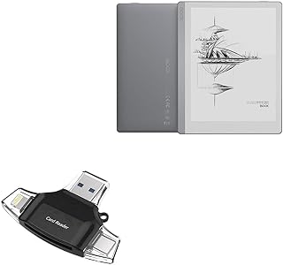 BoxWave Smart Gadget Compatible with Onyx Boox Leaf - AllReader SD Card Reader, microSD Card Reader SD Compact USB - Jet Black
