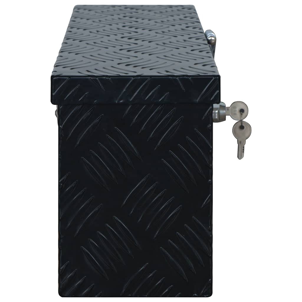 Genérico Caja de Aluminio 485x140x200 mm Negra,Bricolaje,Accesorios de Bricolaje,Organización y Almacenamiento de Herramientas,Cajas de herramientas-144845