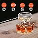 Gmaxty Shot Dispenser with 6 Shot Glasses, Modern Gravity Beverage Dispenser, Clear Glass, Shot Glasses