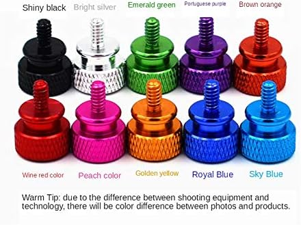 security screws，screws， Knurled screw 5pcs M3.5 Aluminum Step Thumb Screw Computer Case Screw Knurled Hand Screws Color Nail DIY Color Case Thumbscrews (Color : Black) (Color : Black) ( Color : Red Wi