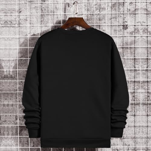 SweatyRocks Men's Casual Graphic Print Long Sleeve Tops Crewneck Pullover Sweatshirts2