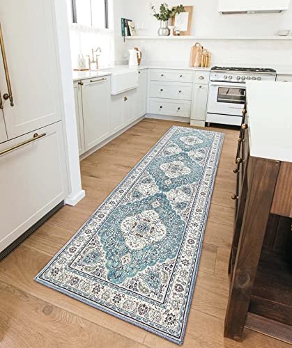 Iohouze Boho Runner Rug, 2X8 Vintage Kitchen Rugs Oriental Distressed Carpet Runner Washable Non-Slip Hallway Floor Runner For Living Room Entryway #TOP4