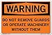 Vestil SI-W-45-D-AL-080 DO NOT REMOVE GUARDS OR OPERATE MACHINERY WITHOUT THEM Warning Sign, Aluminum, 0.080" Overall Size, 18.5" W x 12.5" H