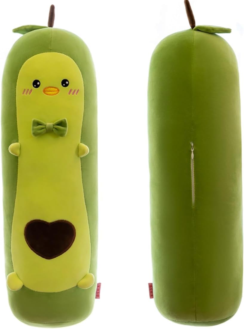EASY SPEED Long Avocado Plush Cushion 70 cm, Animal Pillow, Soft and Soft for Gift Girls Boys, Sleeping, Hugging, Green