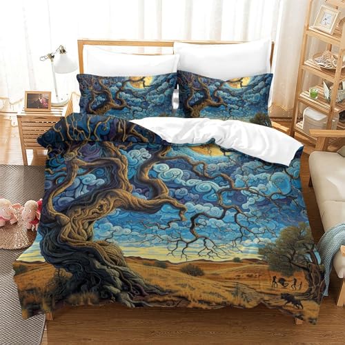 Parure de lit l'arbre de vie 3D King en microfibre premium douce au toucher