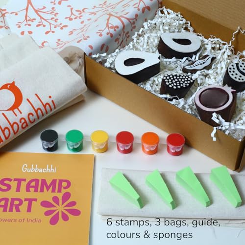 Image of Wooden Stamp Art Fruits for Kids 3+ Years, 4 to 8 Years | DIY Art & Craft Toy with Wooden Stamps | Montessori Inspired Educational Toy | Non Toxic | Handmade in India | Screen Free Toy