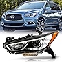 ACANII - For [HID/Xenon w/o AFS Model] 2016-2018 Infiniti QX60 Factory LED DRL Projector Headlight Headlamp Driver Side
