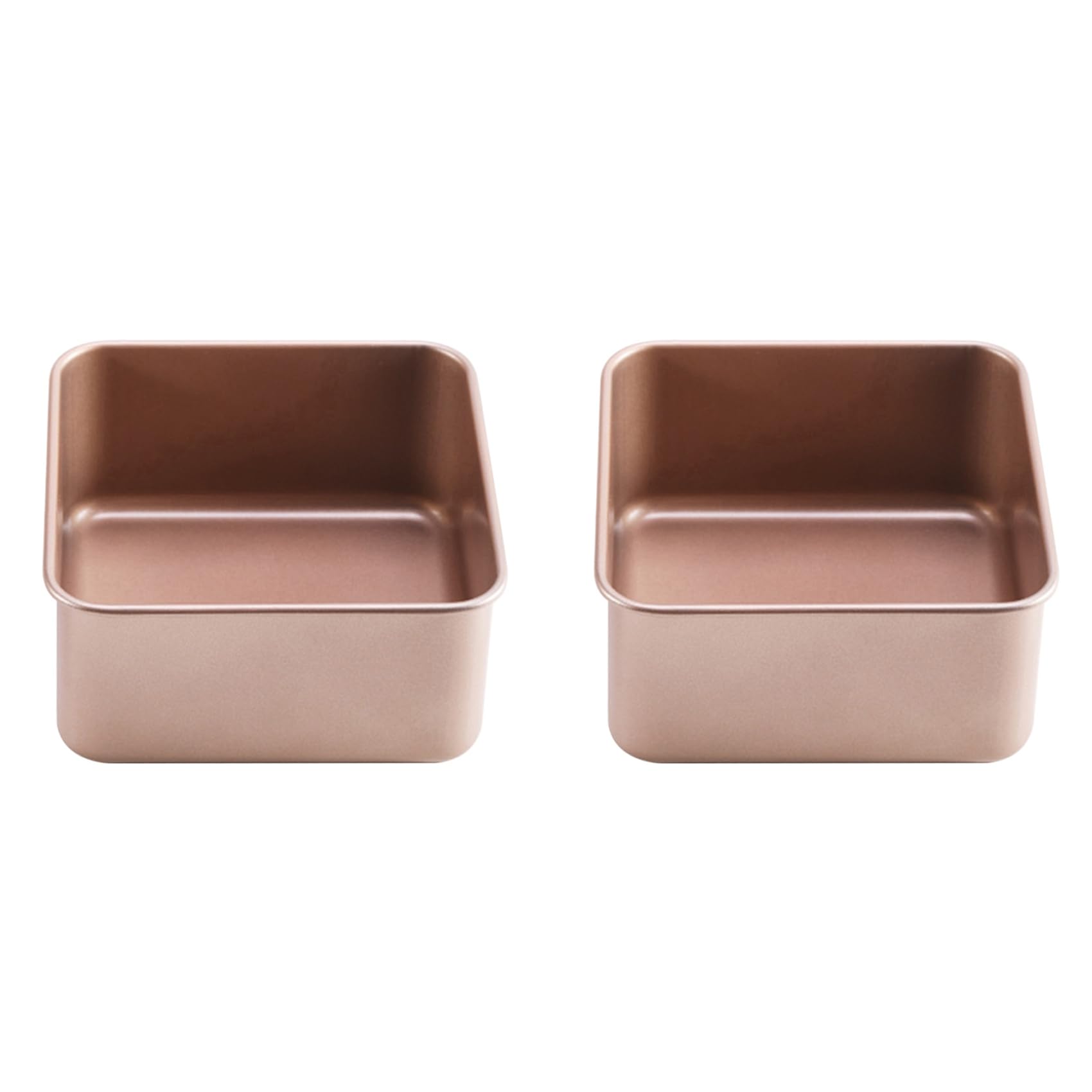 Hndhbfgrt 2X Gold Square Cake Mould Thickening Non-Stick Ancient Baking Tray Square Deep Baking Pans Barbecue Bread Cake Mold