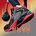 CJSPORX Mens Basketball Shoes Breathable Athletic Sneakers Non Slip Running Fashion Sneakers Black Red-3 Size 8-1