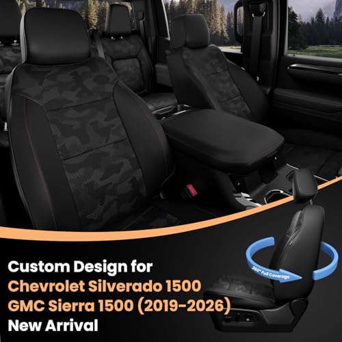 Image of 2019-2026 Chevy Silverado /GMC Sierra Seat Covers, Black Camo