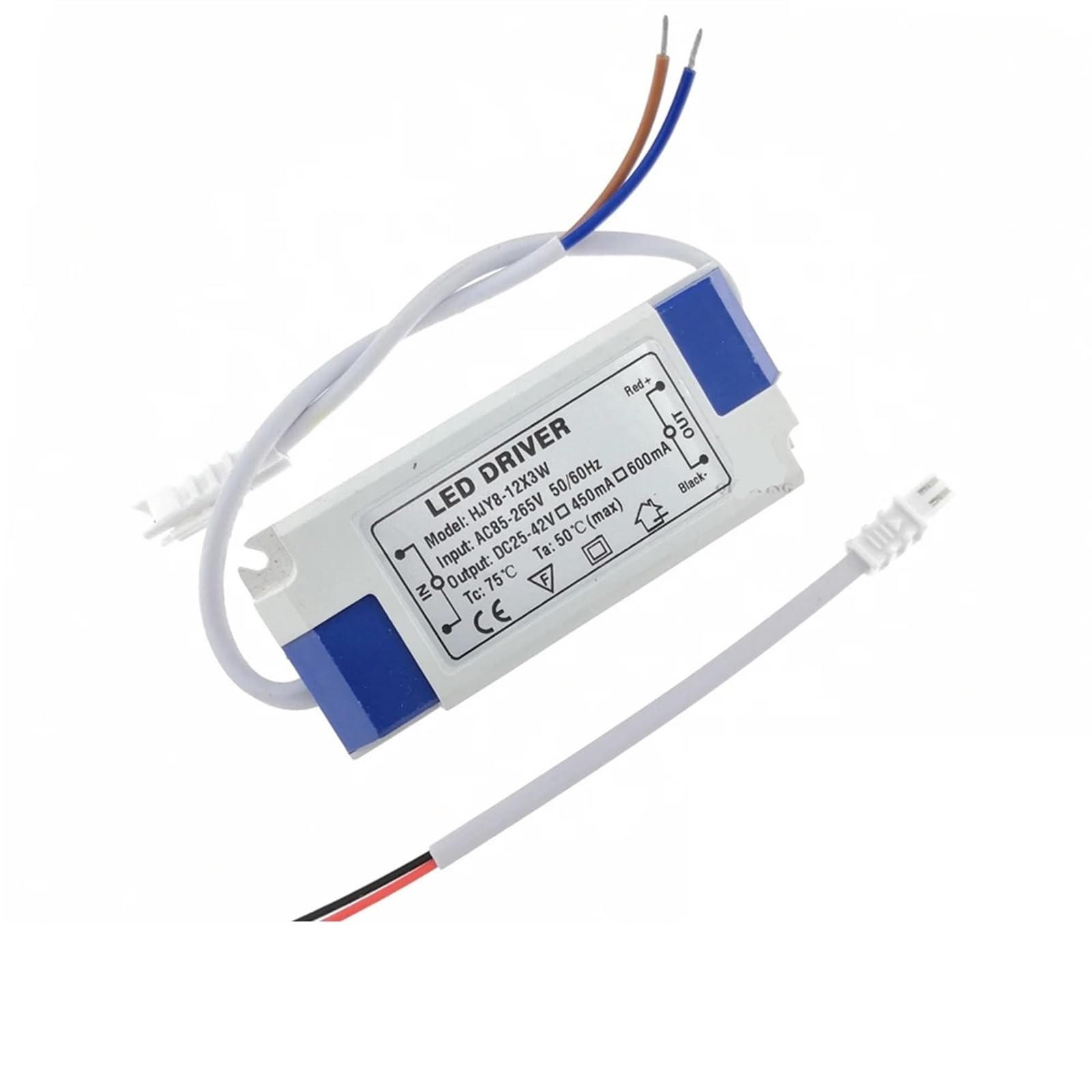FCARUMIQP 1PCS LED Driver 600mA AC85-265V 3W9W12W18W30W36W50W 1x3W 2-3x3W 4-7x3W 8-12x3W 12-18x3W 18-25x3W Lighting Power Supply(8-12x3W DC25-42V)