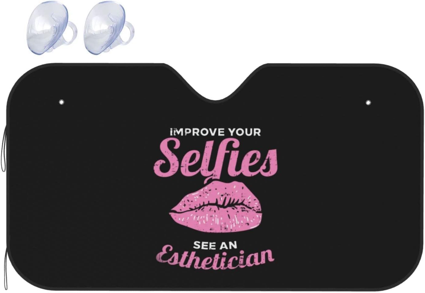 Improve Your Selfies See an Esthetician Windshield Sun Shade Keep Your Vehicle Cool, for SUV Cars Trucks Universal Sun Shade