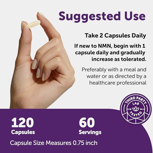 Image of Micro Ingredients NMN Complex 1000mg Per Serving, 120 Veggie Capsules | 10-in-1 with Nicotinamide Mononucleotide, Resveratrol, CoQ10, Quercetin & Glutathione | NAD+ Supplement Precursor | Filler Free