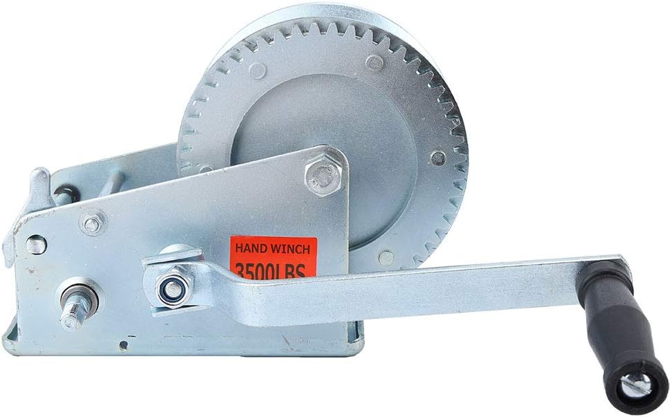 Frее Shірріng Ovеr $50 Heavy Duty Hand Winch, 3500lbs Capacity Hand Crank Strap Gear Winch Manual Operated Winch with 10m Steel Wire for ATV Boat Trailer Tор Brаndѕ Heavy Duty Hand Winch, 3500lbs Capacity Hand Crank Strap Gear Winch Manual Operated Winch with 10m Steel Wire for ATV Boat Trailer