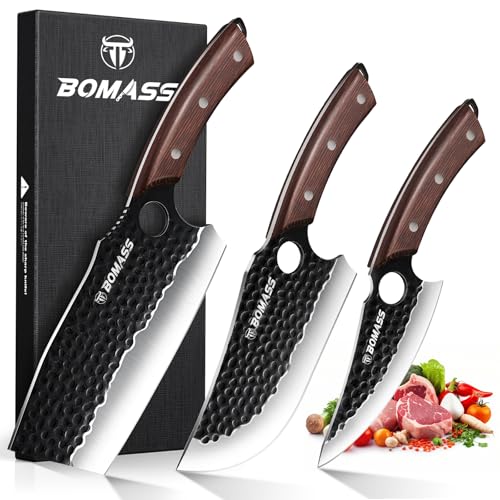 Meat Cleaver Butcher Knife Set, Hand Forged Japanese...