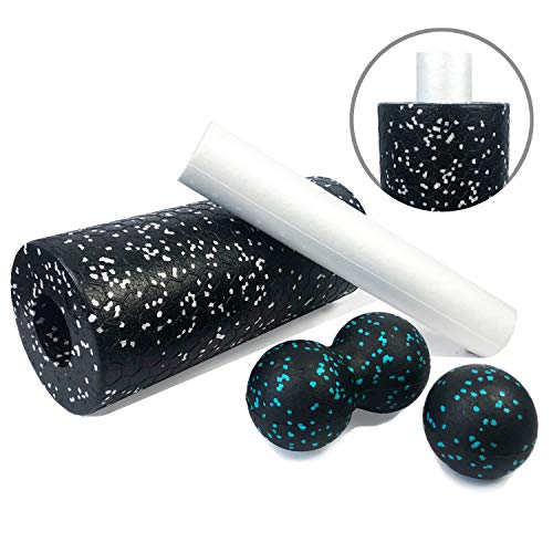 The Body Yoga Foam Roller with Peanut Massage Ball Set, Two in One