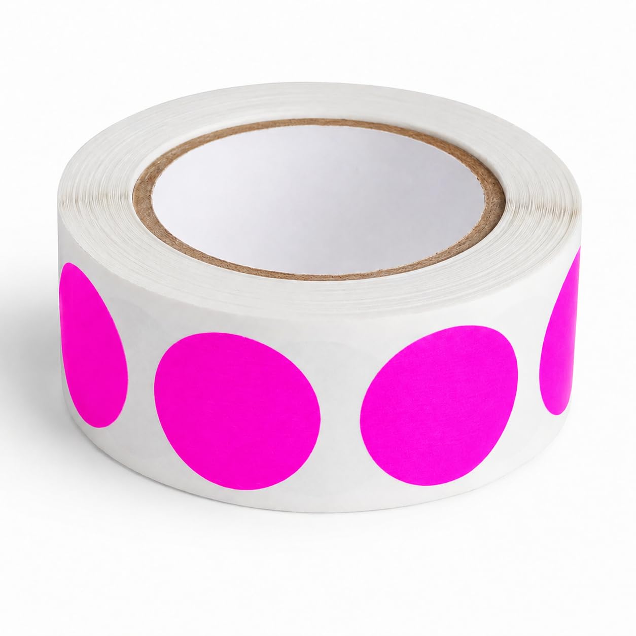 Round Inventory Labels by Glownary – 0.75 Inches, Paper, Pink, Model 323fp34bc