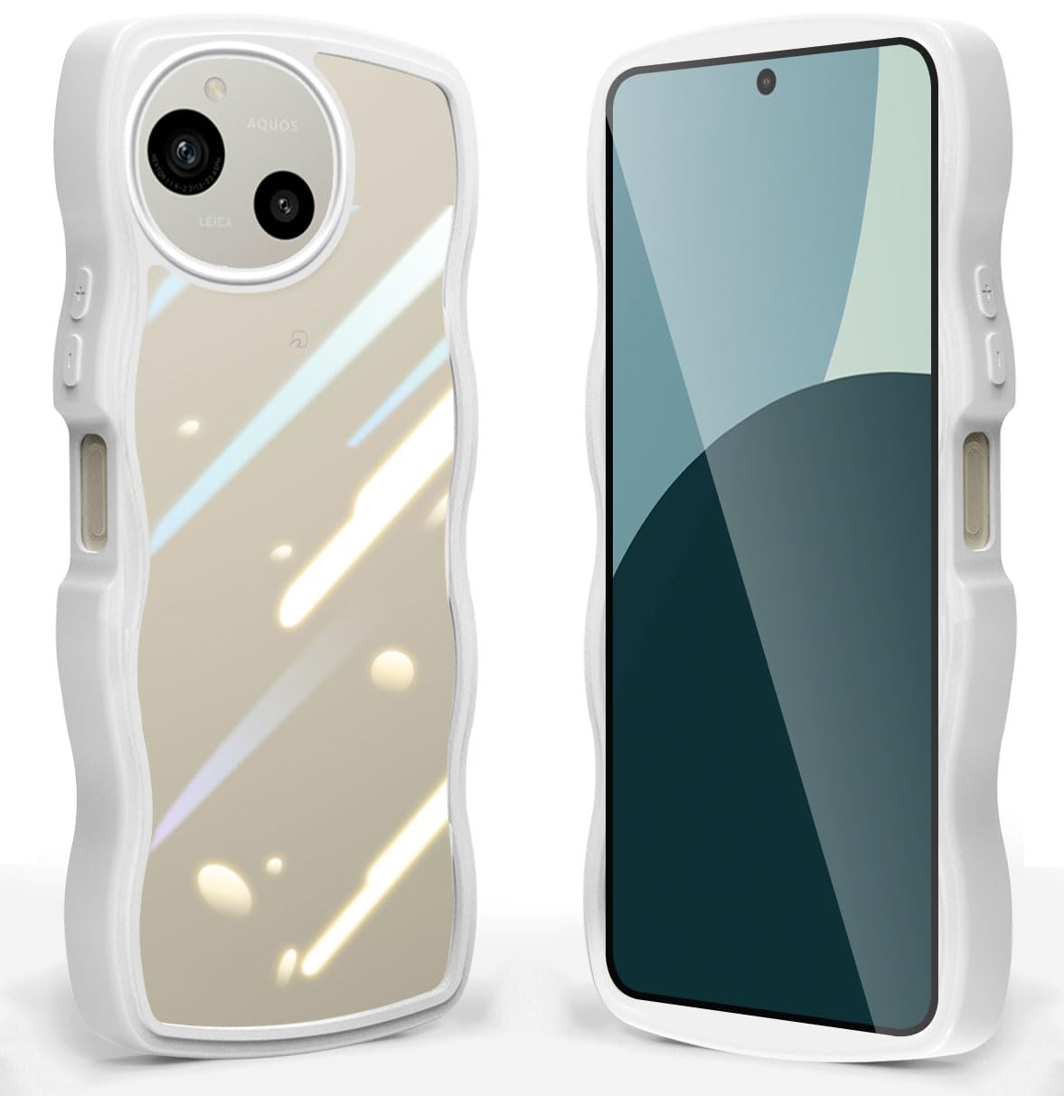 Amazon.co.jp: AQUOS R9/R10 ケース SH-51F/SH-51E カバー クリア 波状