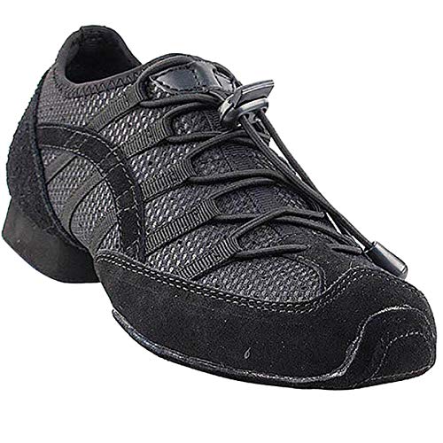 Men's Women's Practice Dance Sneaker Shoes Split Sole Black VFSN005EB Comfortable - Very Fine 12 M US [Bundle of 5]