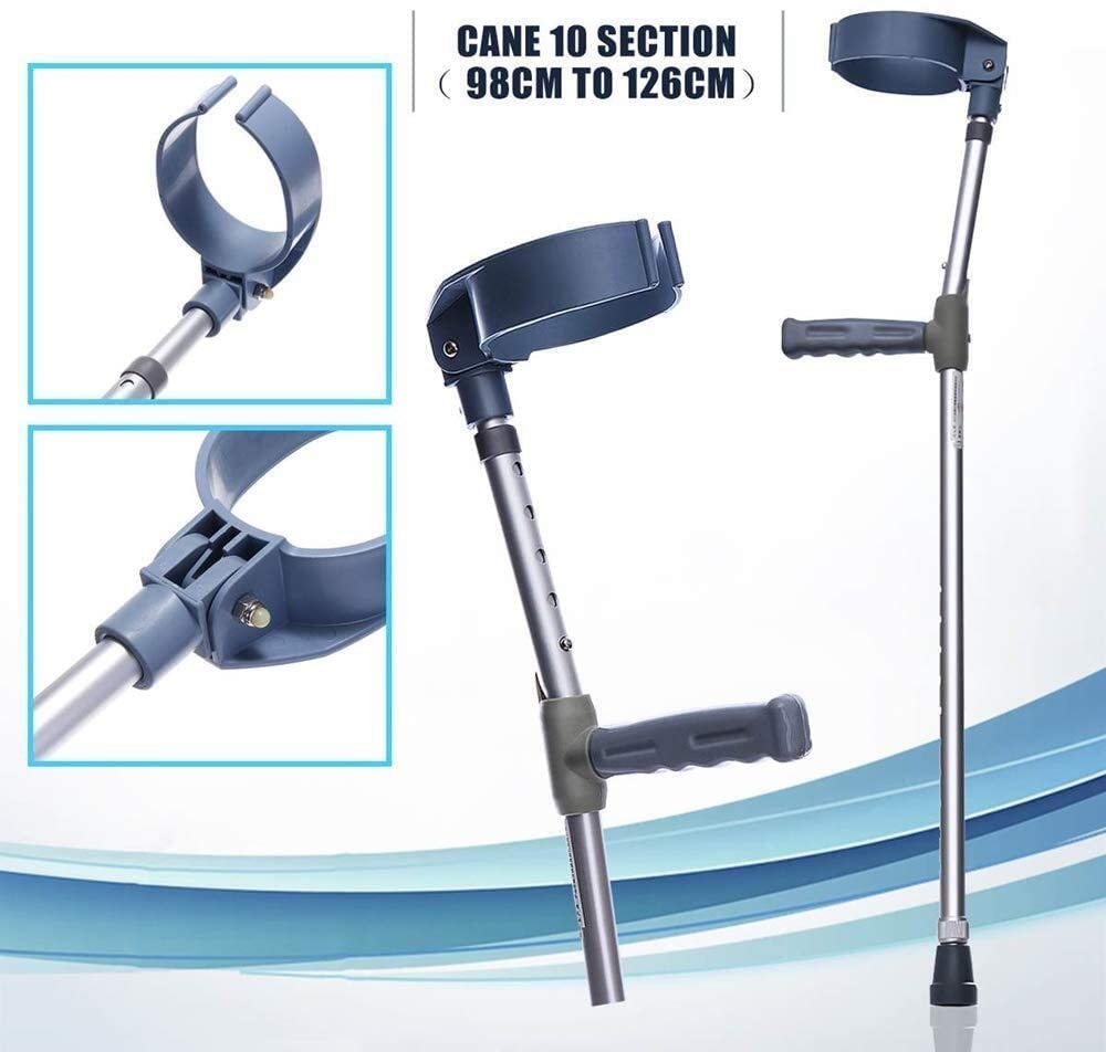 Stampelle Regolabili per avambraccio, per Anziani, disabili, Adulti, stampelle Pieghevoli per avambraccio, Supporto per Gambe Dopo infortuni o Interventi Chirurgici, stam