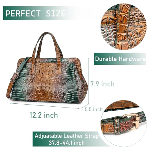 Image of Makcr Joacbv Women Fashion Crocodile Print Handbag Shoulder Satchel Top Handle Crossbody Bag