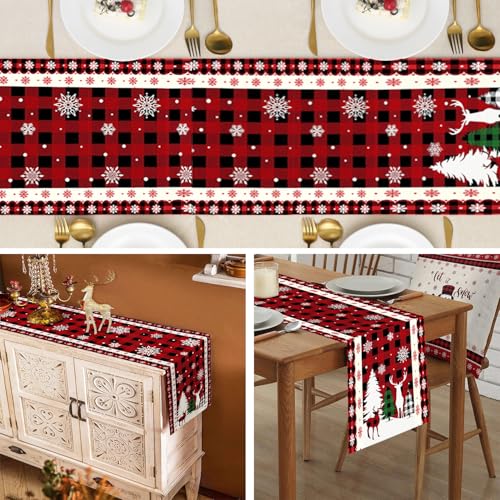 Chemin de table Noël lin complet pour éviter les fautes de goût aux fêtes - 8
