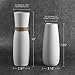 OPPS White Ceramic Vases with differing Unique Rope Design for Home Décor – Set of 2