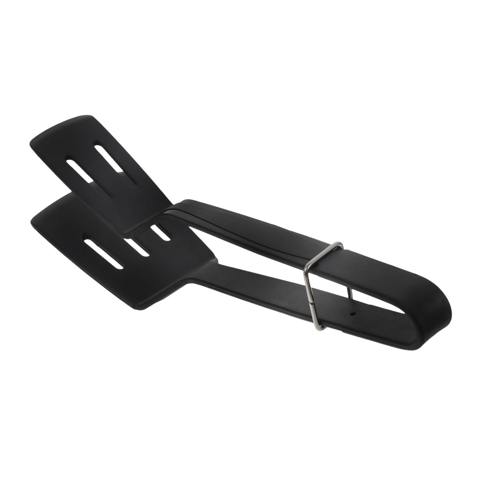 Sosoport 4 Stück Bratspatel-Clip Essensclips Essenszange Burger-Smasher Zange Küche Dreher spachtel Fischspatel Küchenzange Pfannenwender Zange Steakklemme Kieselgel Black