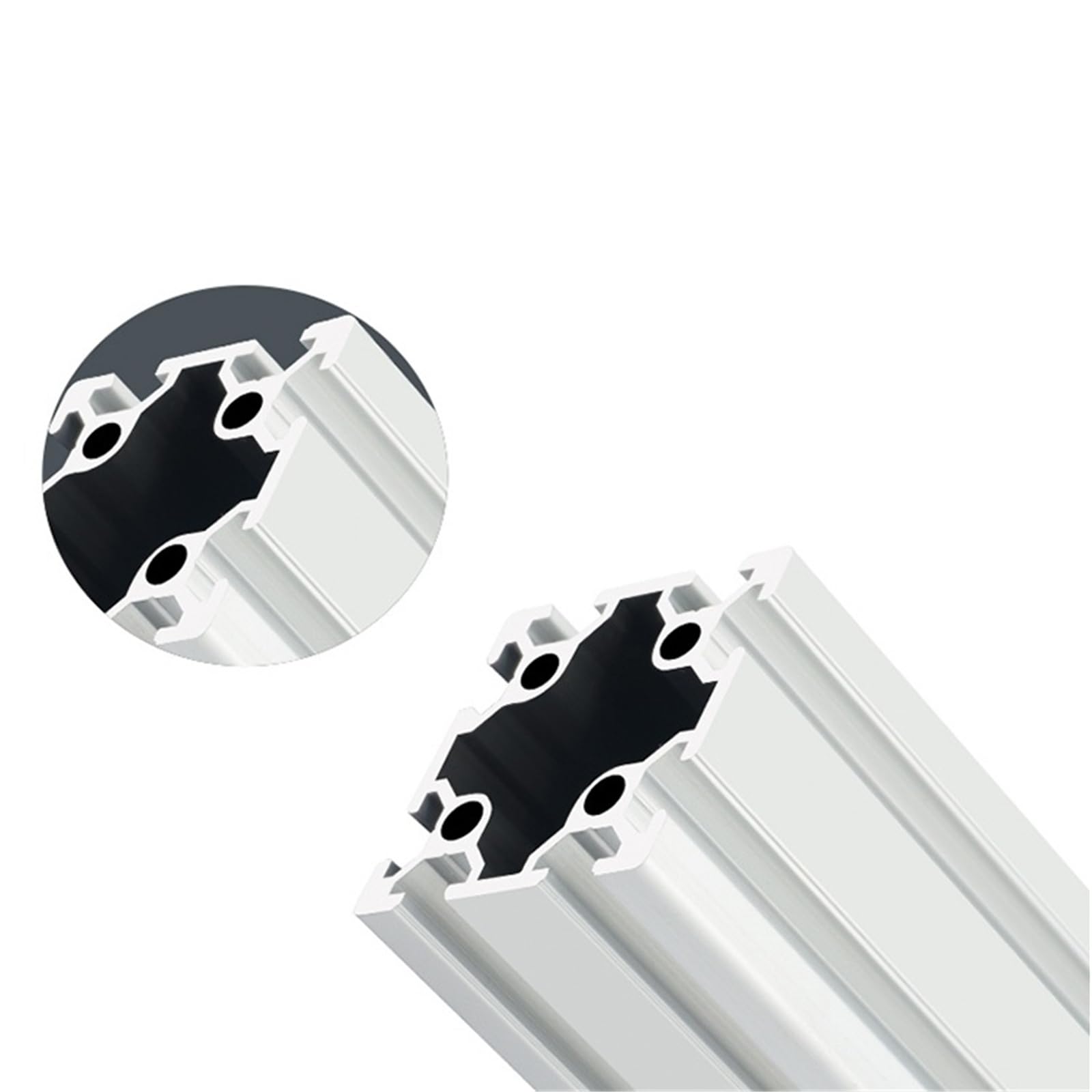 Perfil de extrusión de aluminio de doble ranura 4040V, ranura de 6,2 mm, riel de columna cuadrado de 40 x 40 mm, estructura industrial, bastidor de material Marco(750mm 29.53" long)