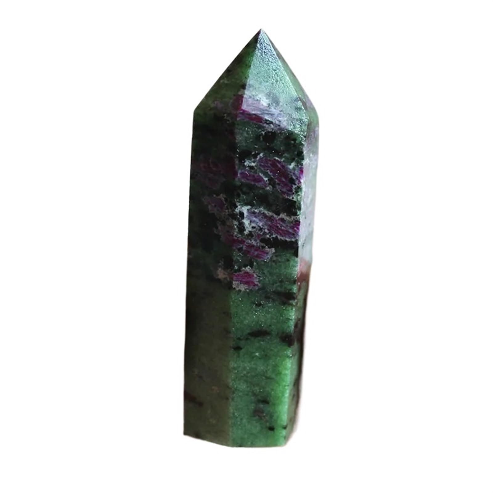 AUOQKQUT Crystal Column Epidote Raw Stone Grinding Six Prism Craftwork 5-7cm Ornaments (Size : 50-60mm)