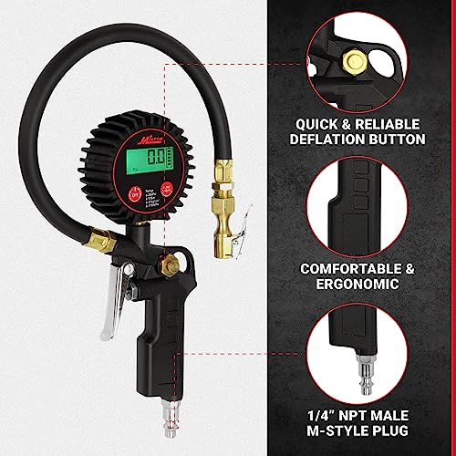 Milton MIL507KIT 507Kit Digital Tire Inflator Car Accessories W/Accurate Air Tire Pressure Gauge thumb #3
