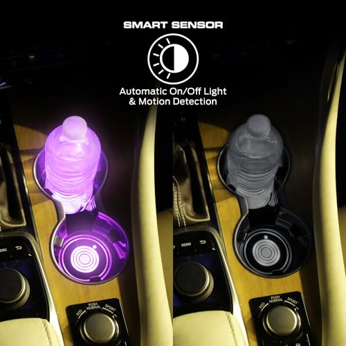 Luces LED Multicolor para Portavasos de Auto, Pack 2 miniatura 5