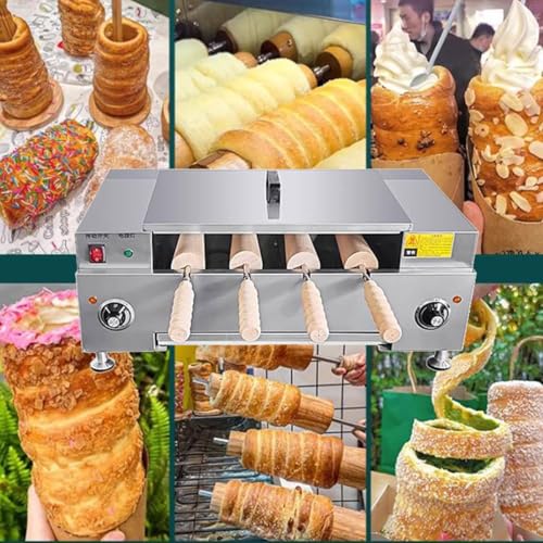 Electric Chimney Cake Roll Oven Maker, Digital Display with 4 Non-Stick Rollers - Ideal for Home & Business Use - Image 6