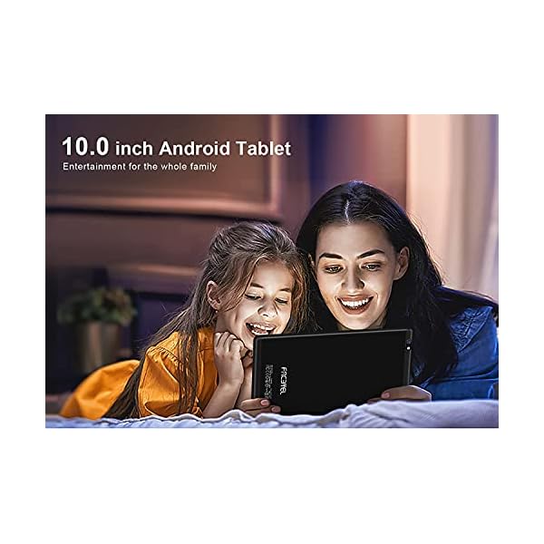 FACETEL Tablet 10 inch Android Tablet with Keyboard 2 in 1 Tablet 4GB RAM 64GB ROM TF 128 GB, 8000mAh, FHD, Dual Camera, WiFi Bluetooth Tablet with Mouse, Black