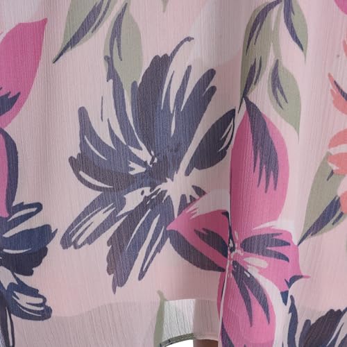 Image of Calvin Klein Floral Chiffon Shift Dress